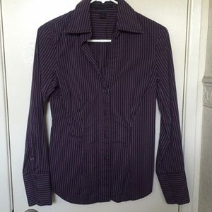 Express striped long sleeve dress shirt